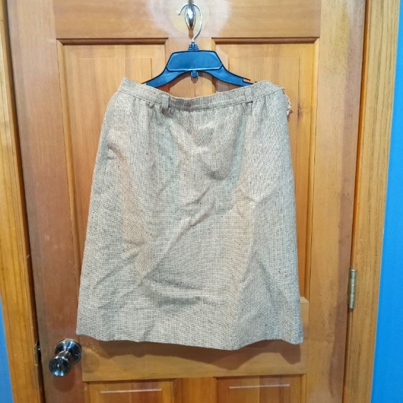 Vintage Pendleton 100% wool skirt brown size 12 - Picture 1 of 6